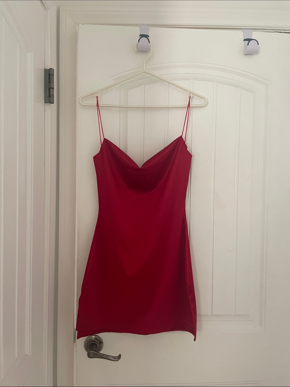 Zaful Red Satin Slip Dress